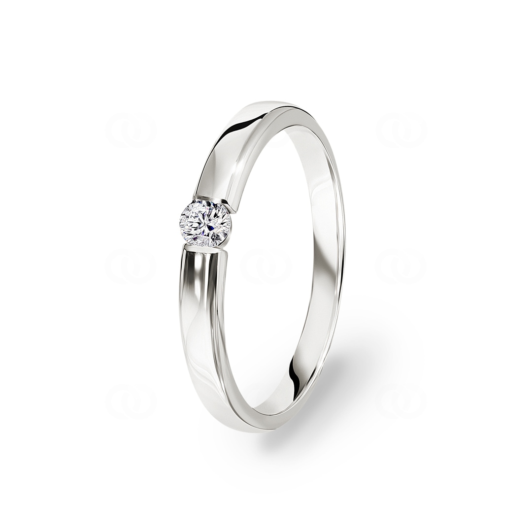 0.10 Karat Diamant Spannring 750/18 K Weissgold