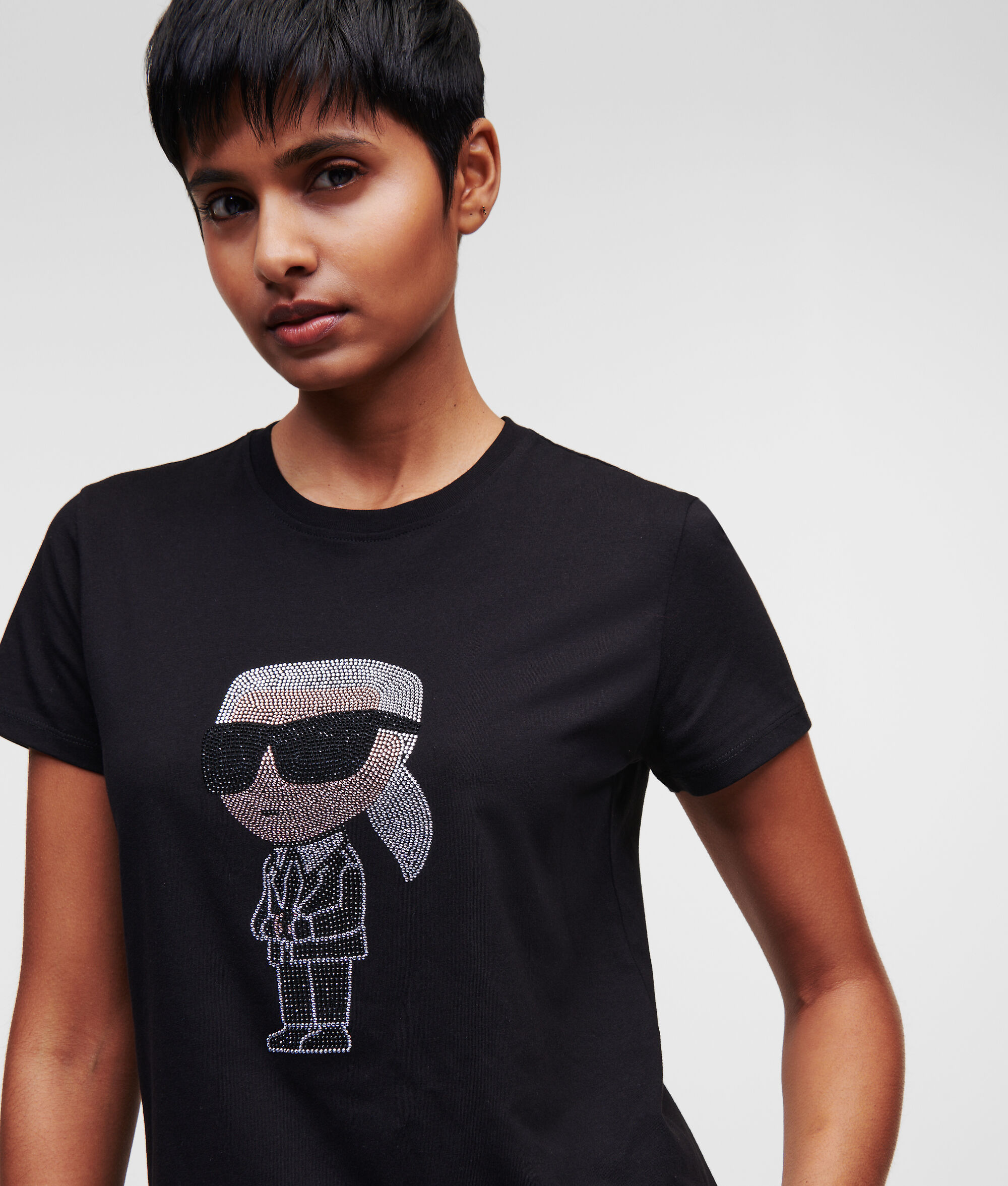 T-SHIRT KARL KARL IKONIK À STRASS