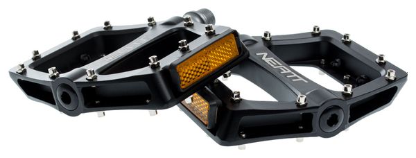 NEATT Paire de pédales Aluminium 11 picots Noir