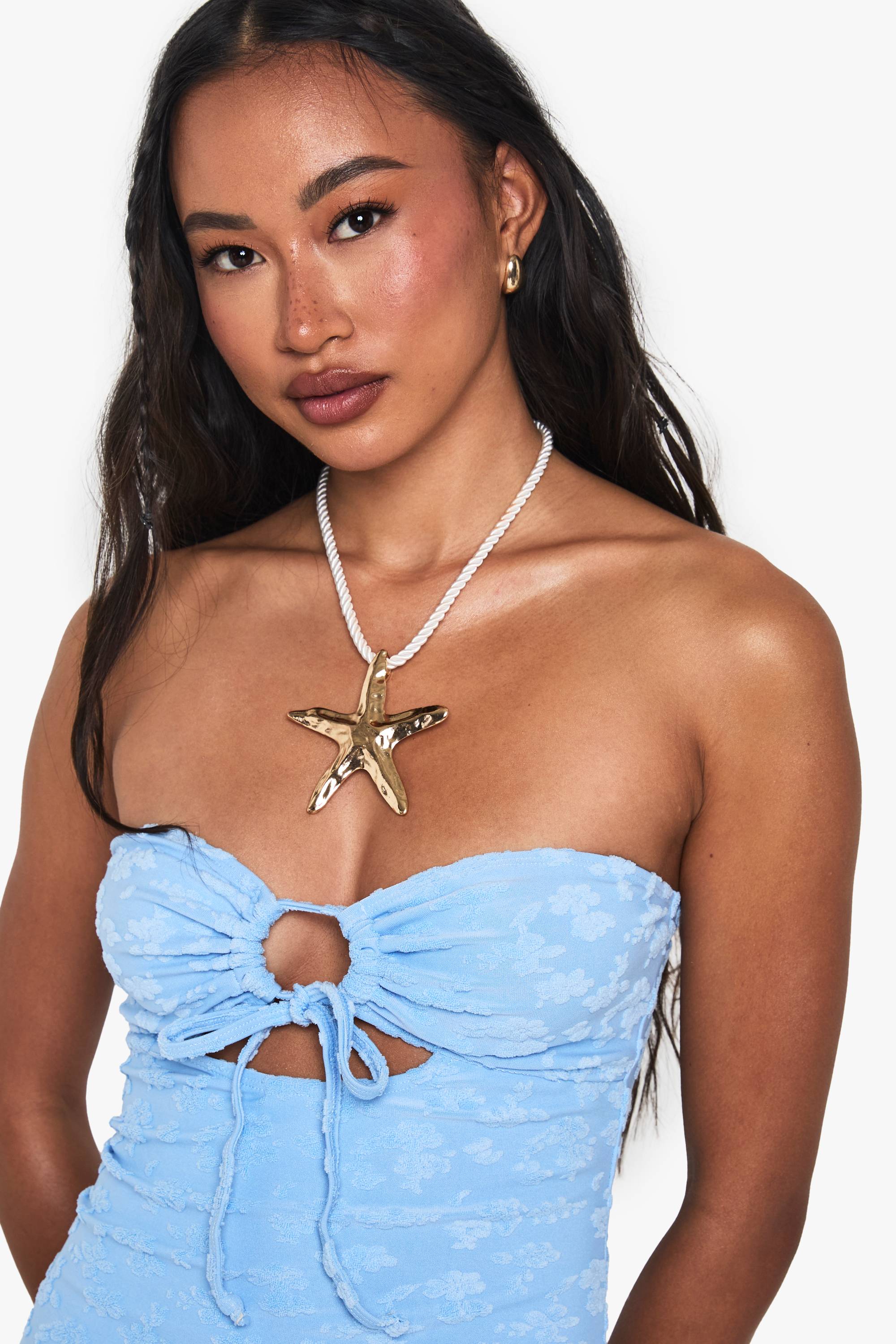 boohoo Maillot de bain bandeau embossé floral