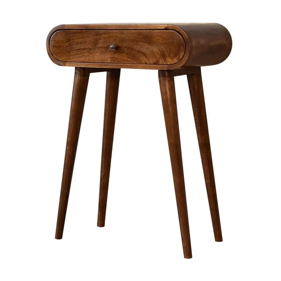 Artisan Furniture Solid hout Ronde Kastanje Sidetable