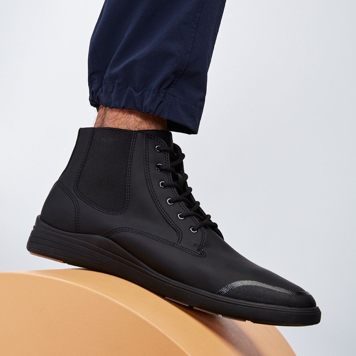 Ashdale Black Synthetic Smooth Men Casual boots