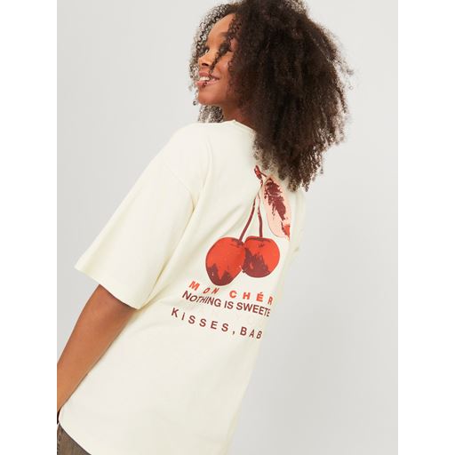 JJXX Sandra Loose T-shirt, Egret, XL