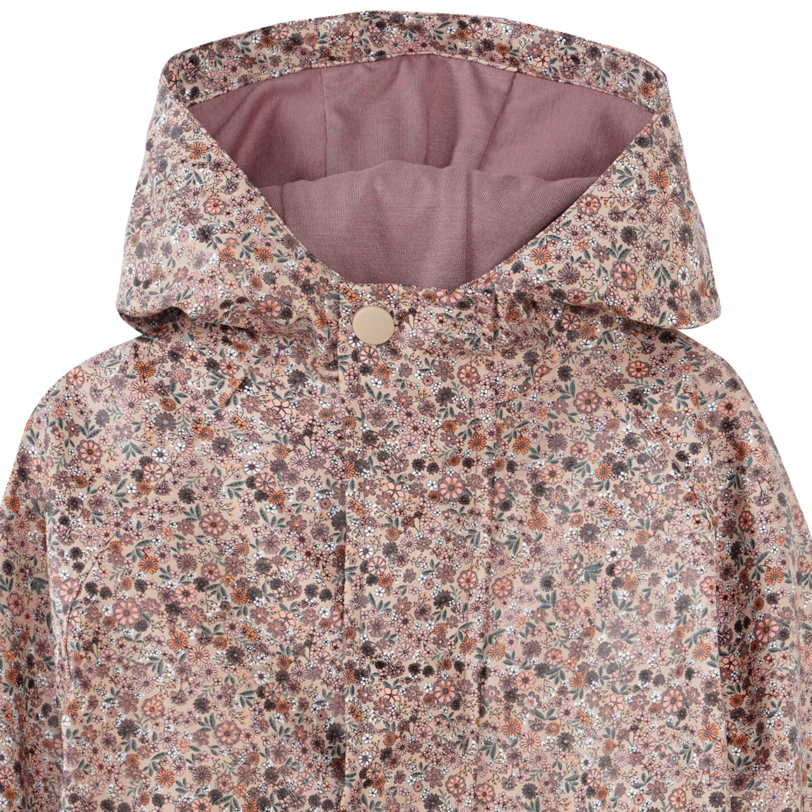 Topolino Mädchen Regenjacken mit Blümchen-Allover beige
