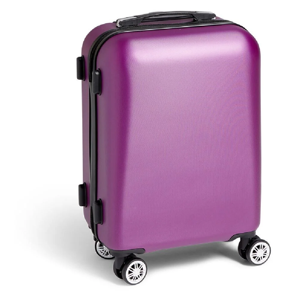 Valise cabine rigide trolley 4 roulettes 37L violet