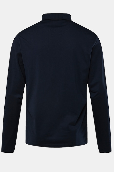 Boston Park Poloshirt, Langarm, verdeckter Buttondown-Kragen, bis 84/86