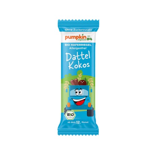 Pumpkin Organics BIO Haferriegel Dattel und Kokos