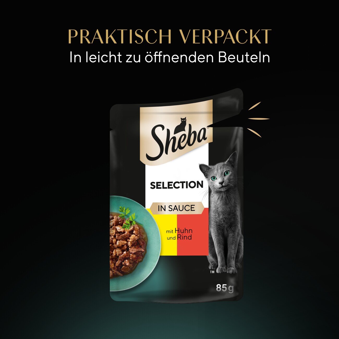 Sheba Selection in Sauce mit Huhn und Rind 28x85 g
