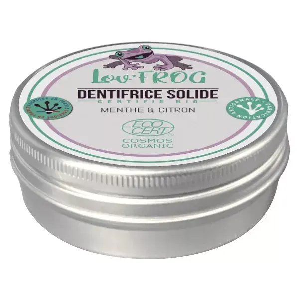 Lov'FROG Dentifrice Solide Menthe & Citron Bio 50g