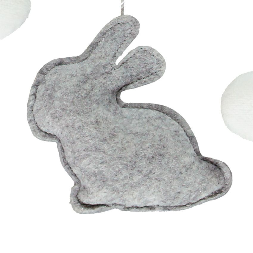 Décoration murale lapins et nuages - Prémaman - Gris chiné