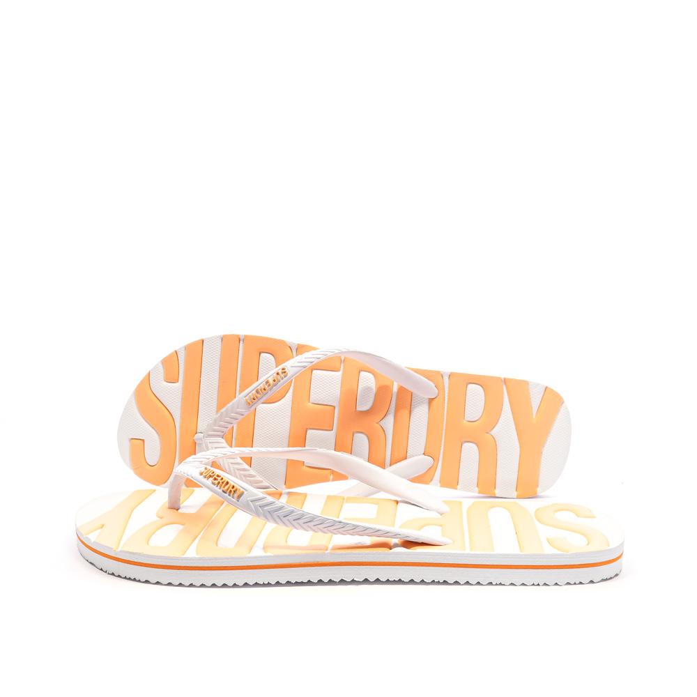 Superdry Tongs Blanche/Orange Homme Superdry Vintage Vegan