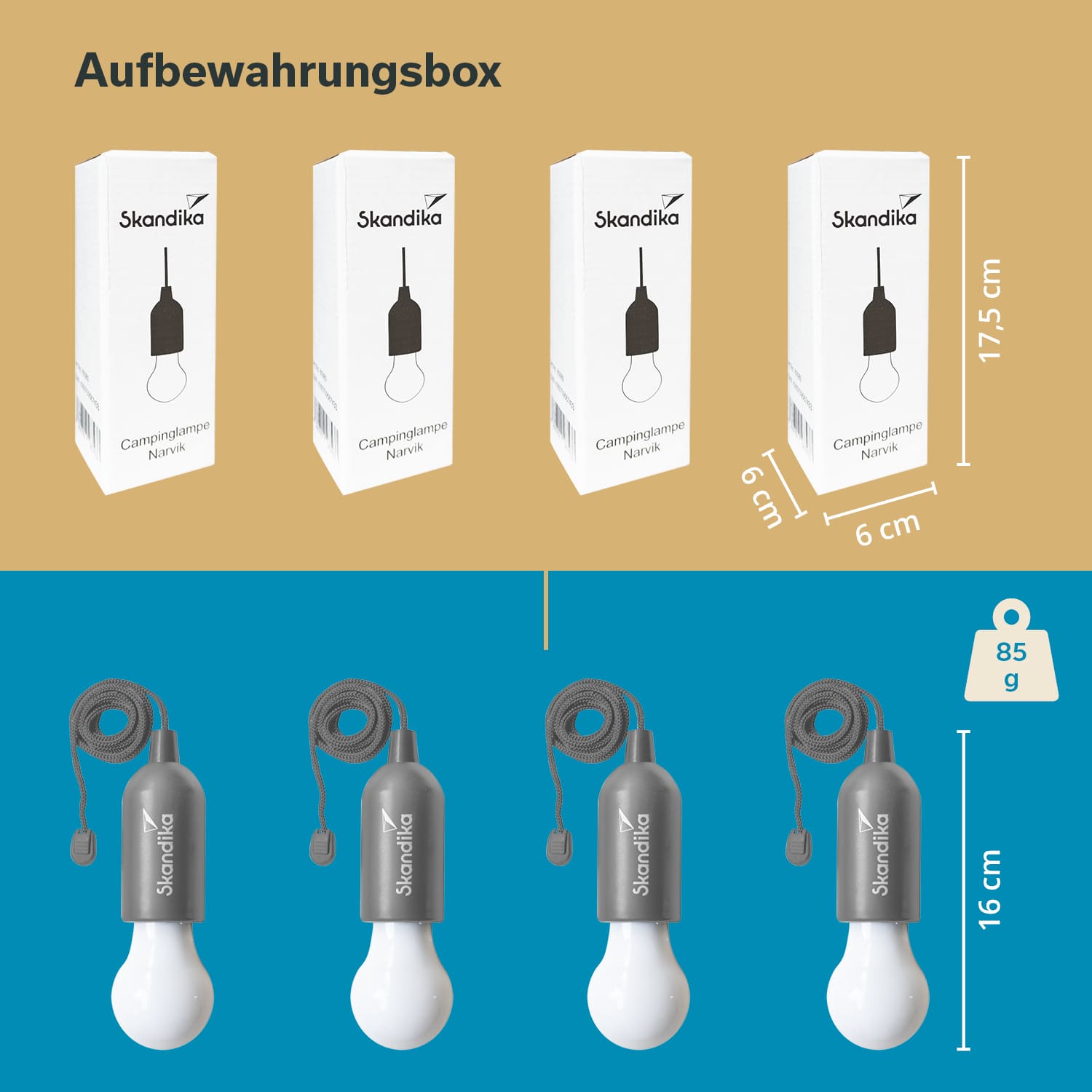 Skandika Narvik LED set van 4 hanglampen - Grey
