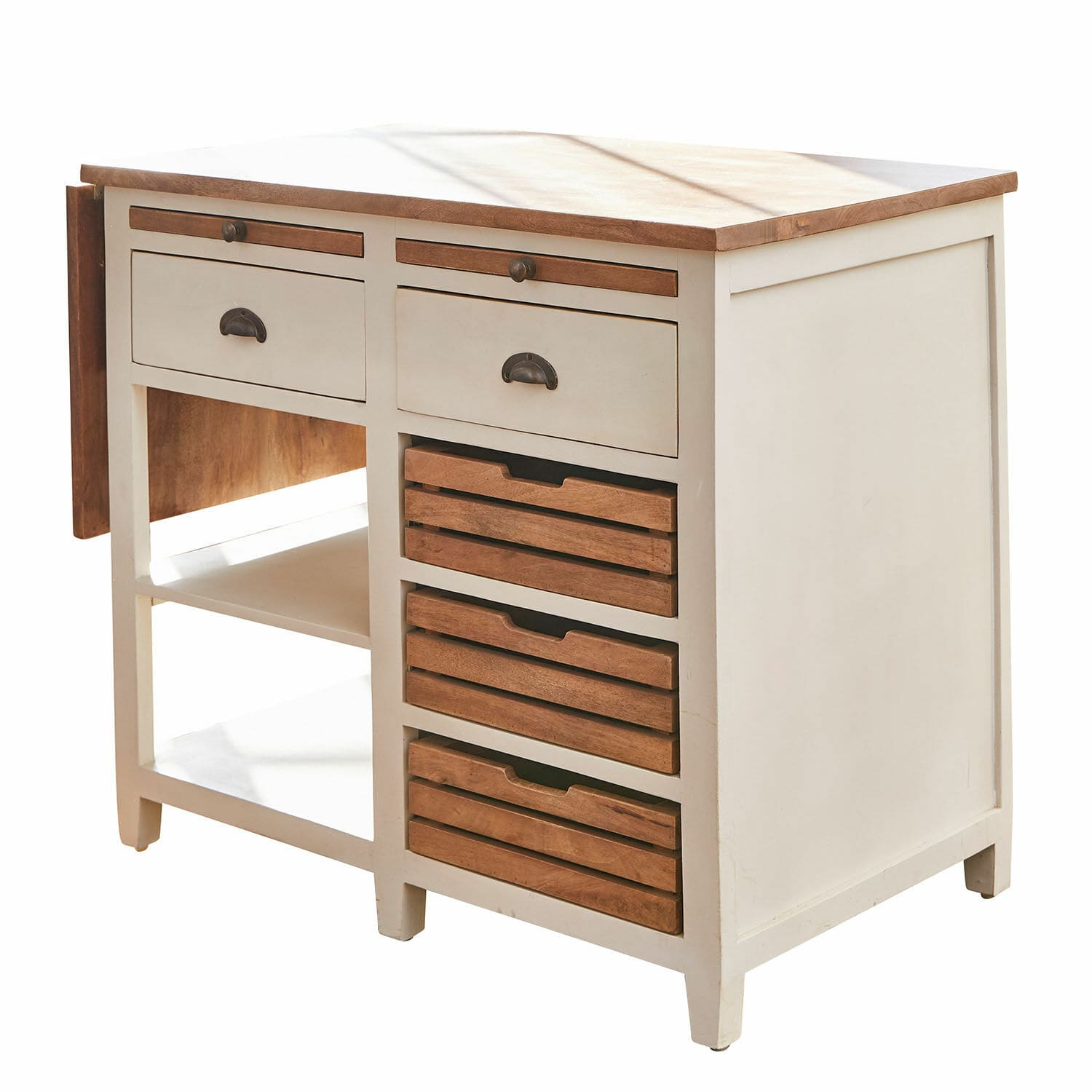 Küchenblock Vauthiermont creme/braun