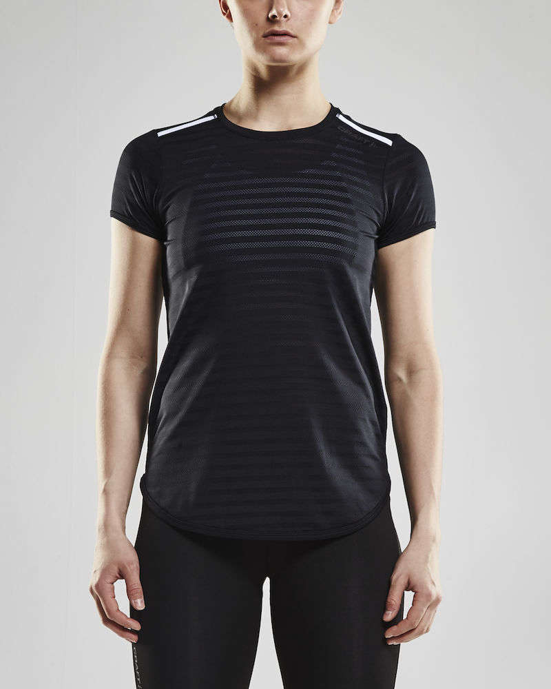 Craft Breakaway Two Hardloopshirt Korte Mouwen Zwart Dames