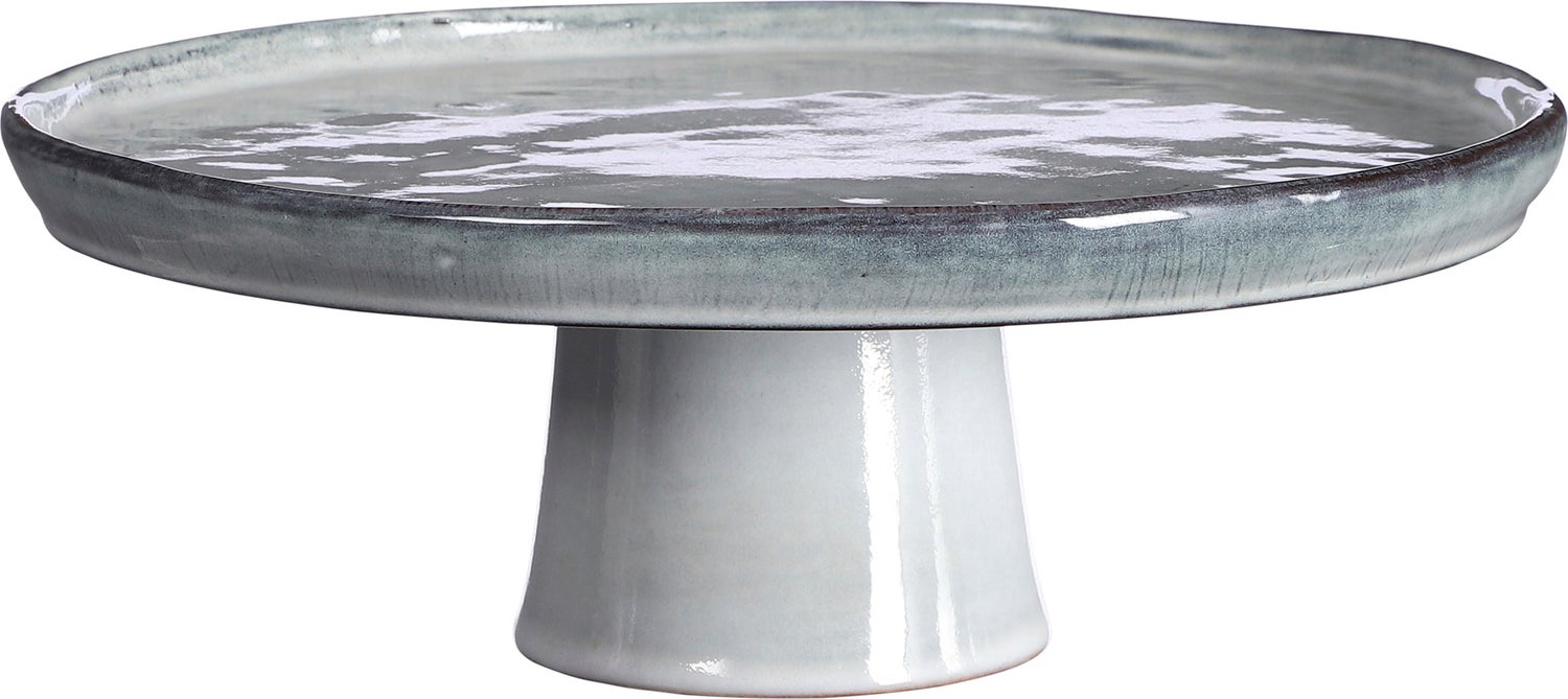 Mica Decorations taartplateau Tabo grijs D 27 H 10 cm