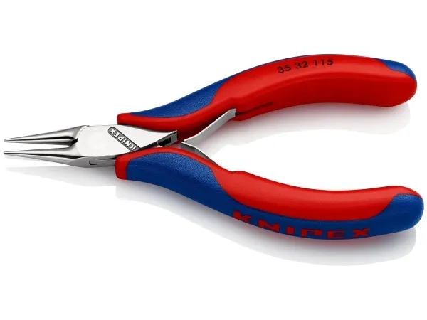 Knipex 35 32 115, Nåletang, 1 mm, 2,25 cm, Stål, Blå, Rød, 115 mm