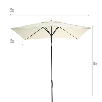 Balkonparasol Off White 150x250 cm