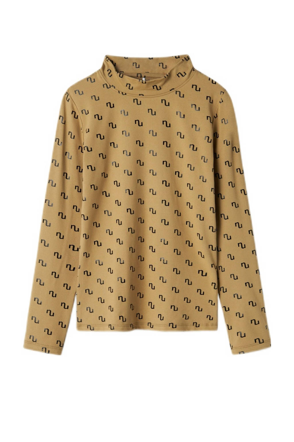 NAME IT longsleeve NKFNIKANEL met all over print mosterd/zwart