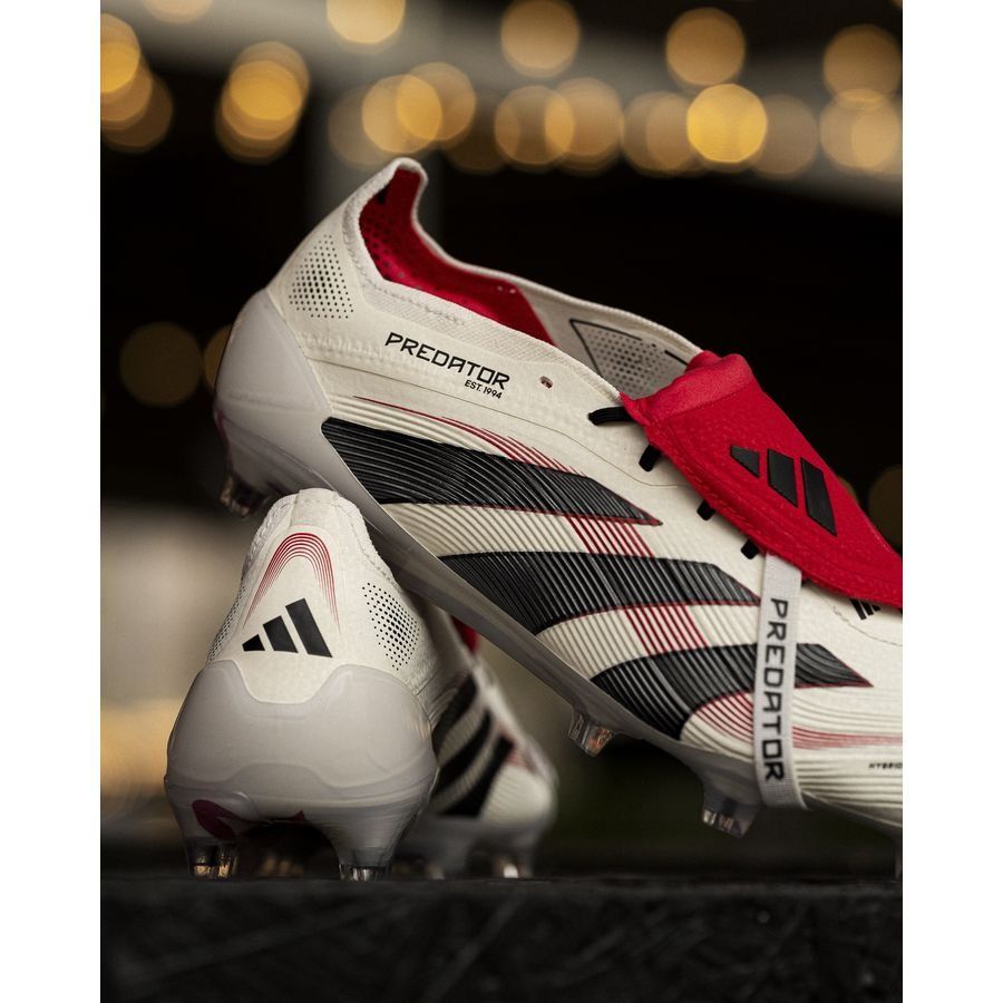 adidas Predator Elite Fold-over Tongue FG Champagne - Blanc/Noir/Pure Ruby
