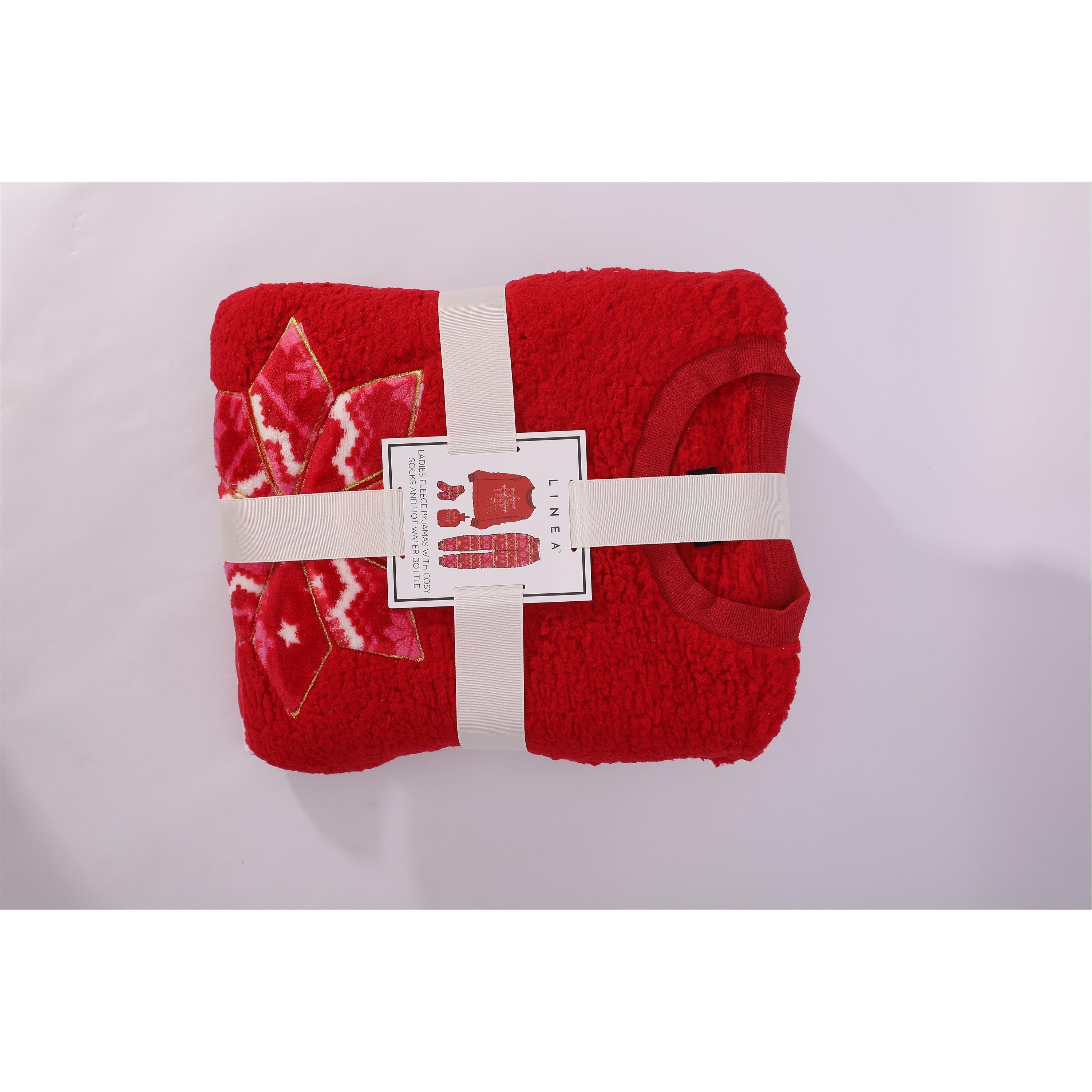 Linea Ladies Cosy Pyjama and Hot Water Bottle Gift Set