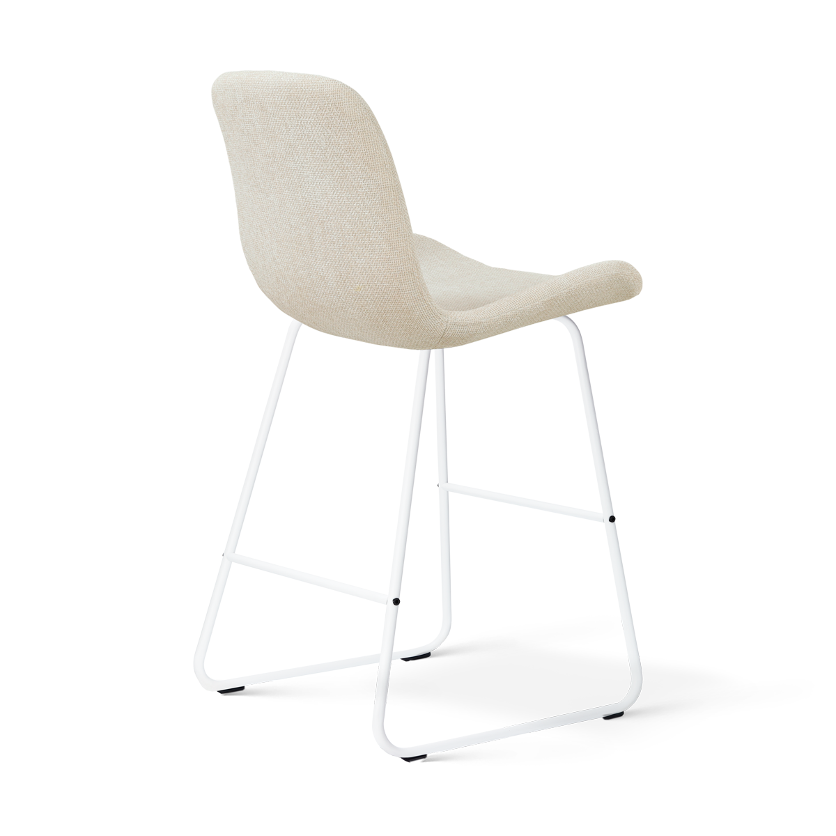 Barkruk Nino-Fé wit onderstel cottonbeige  65 cm