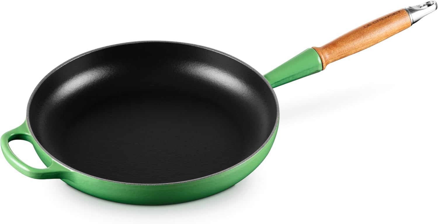 LE CREUSET Signature gusseiserne Bratpfanne mit Holzgriff 28 cm Bamboo, 20258284080422