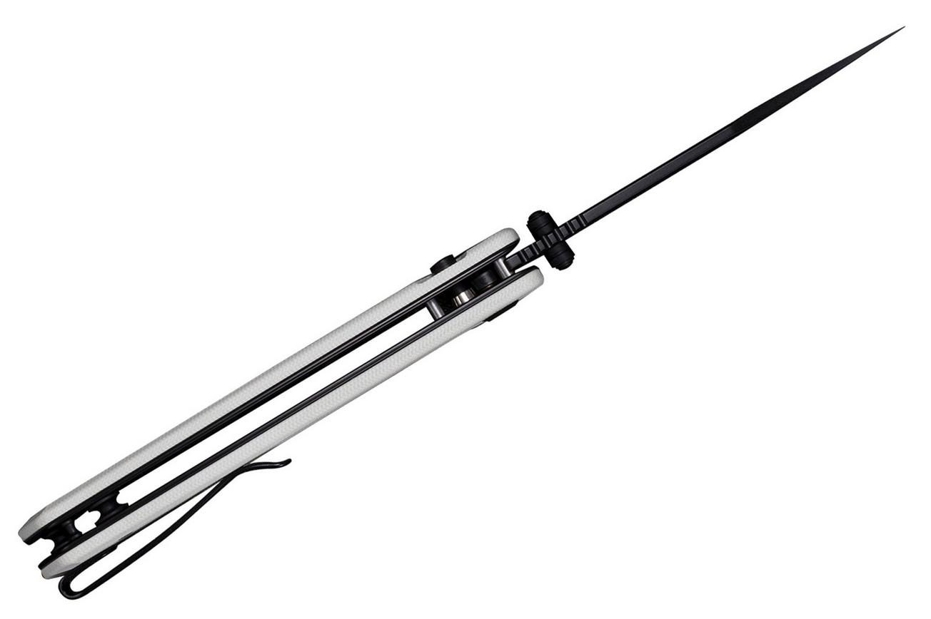 Sencut Skelfin S25007-1 Black 9Cr18MoV, White G10, zakmes