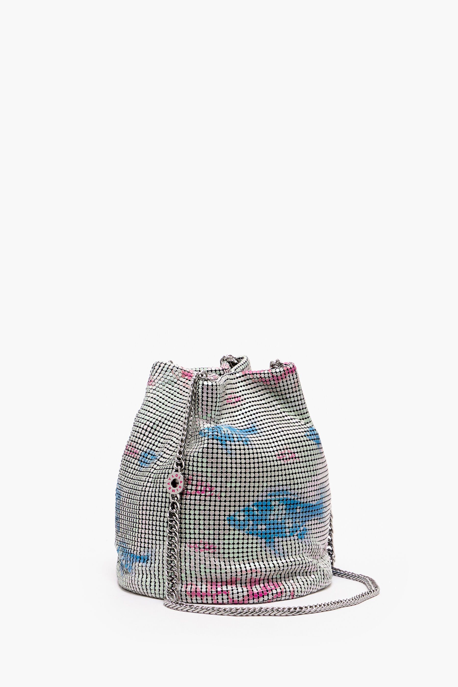 Bolsa de malha com estampa de peixe