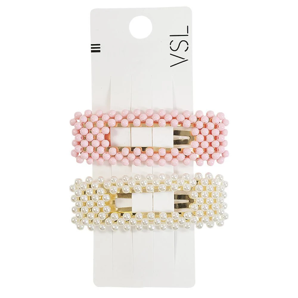 Barrette perles x2