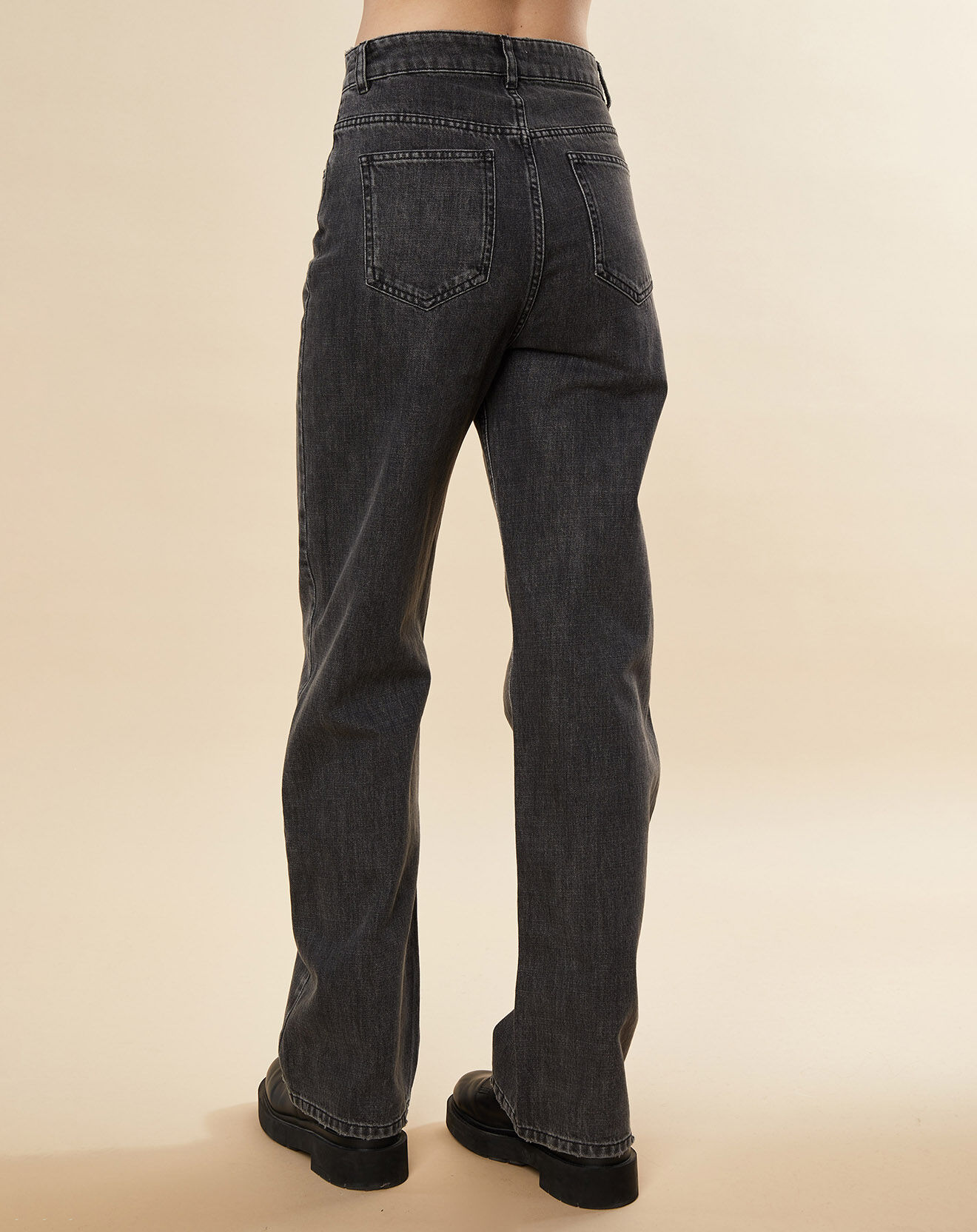 Chloé Stora Jean large en Toile de coton Ronda noir