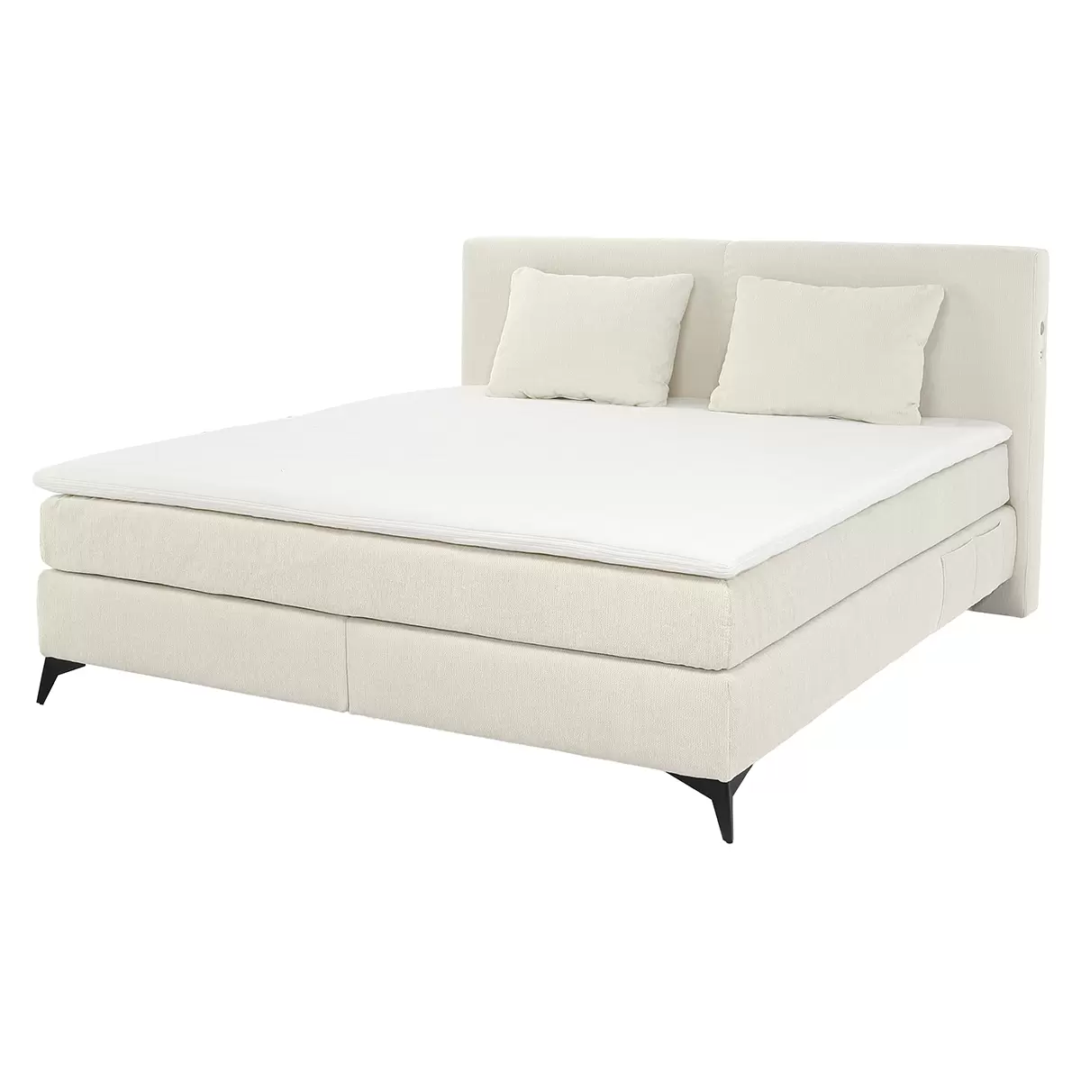 Boxspringbett Kimi Max 180x200 hellbeige
