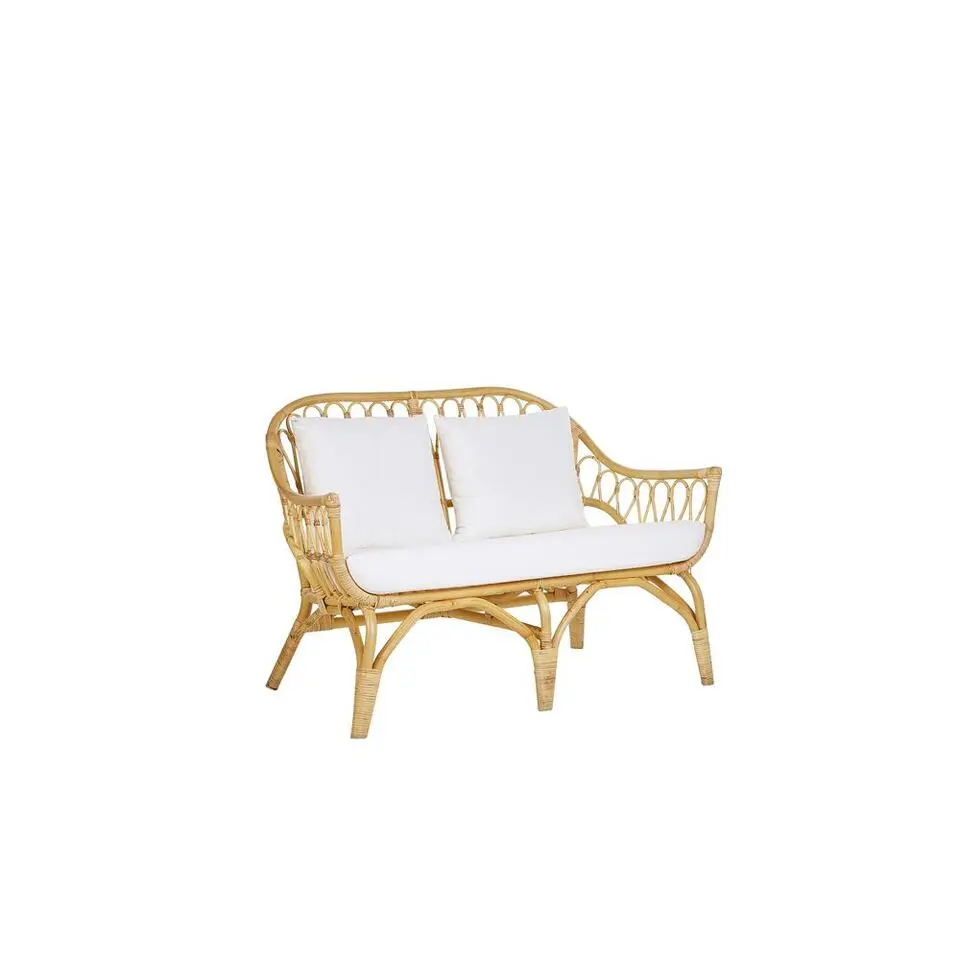 Beliani SIBARI Loungeset - Beige rotan - 4-delig