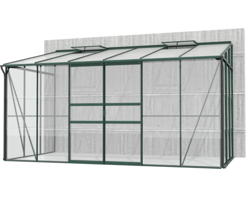 Kas Vitavia Ida 7800, enkelvoudig veiligheidsglas/meerwandige polycarbonaatpanelen, 386,5 x 201,4 cm, smaragdgroen
