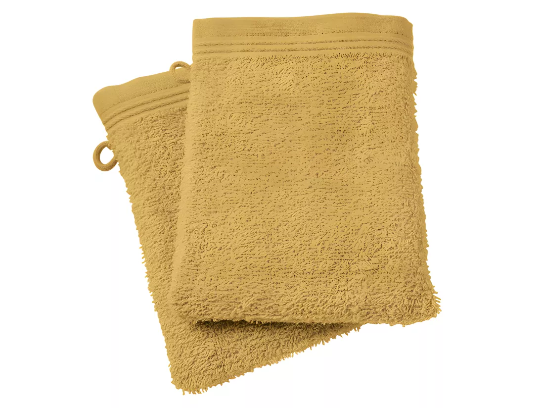 Lot de 2 gants de toilette éponge 