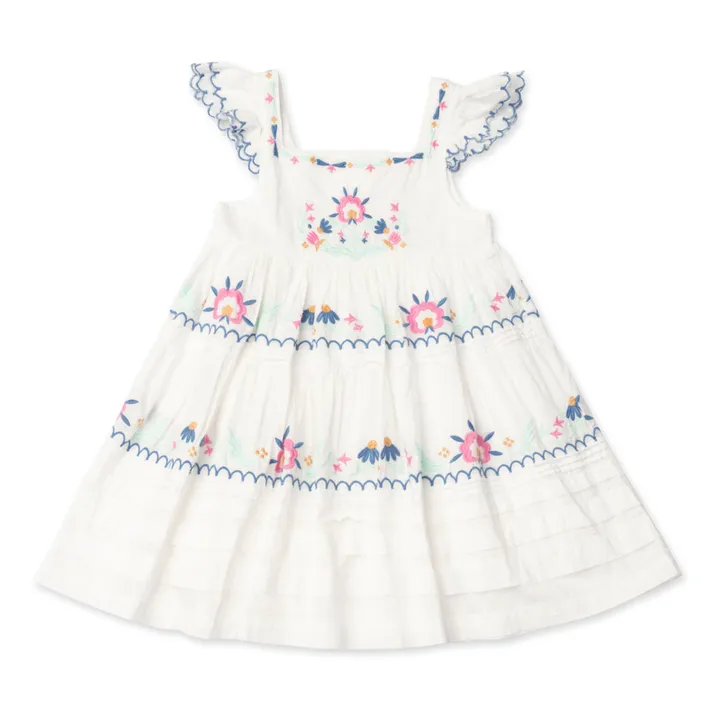 Lali Robe Nanette Fleurie Brodée | Crème
