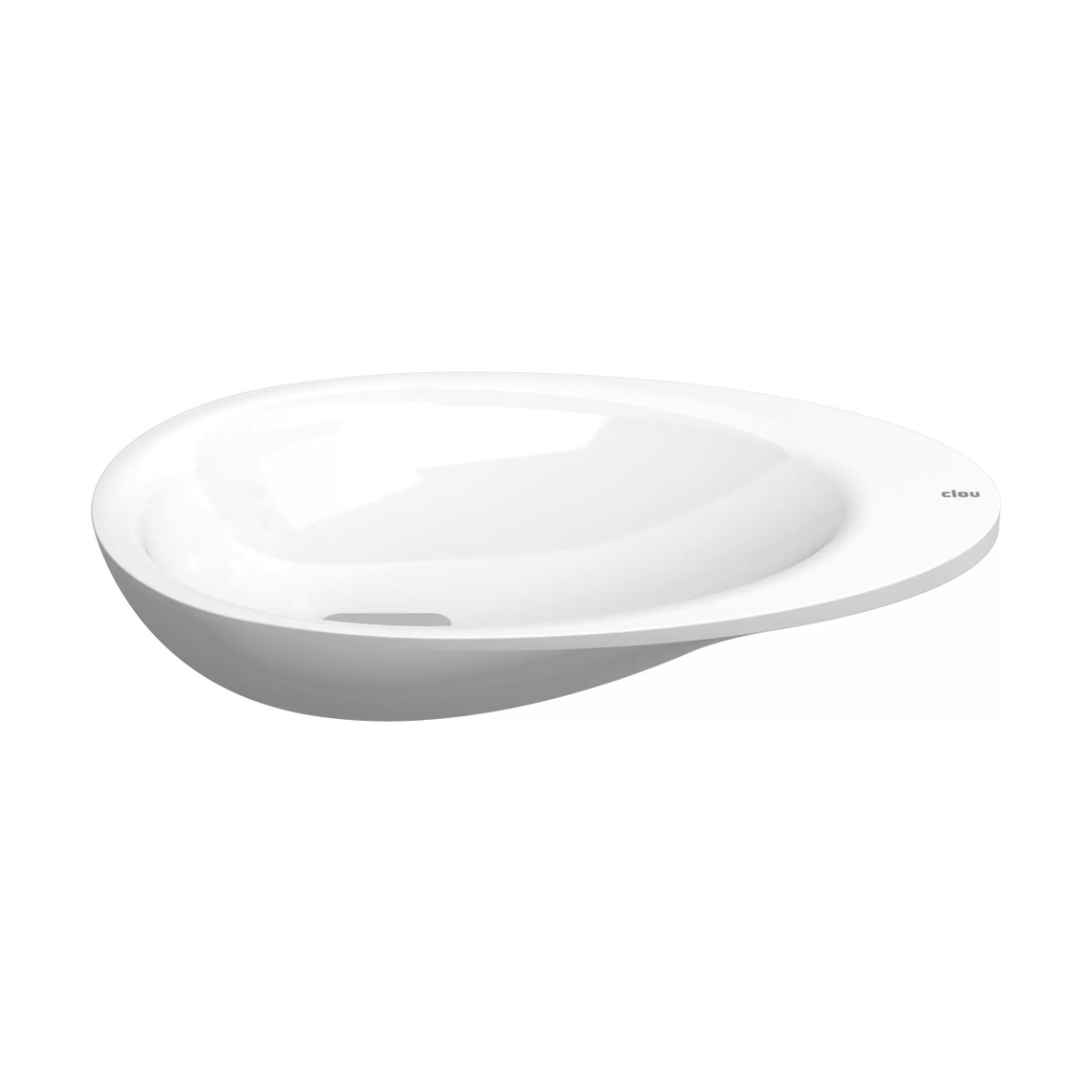 Clou First fontein waskom mineraalmarmer 36cm wit glans