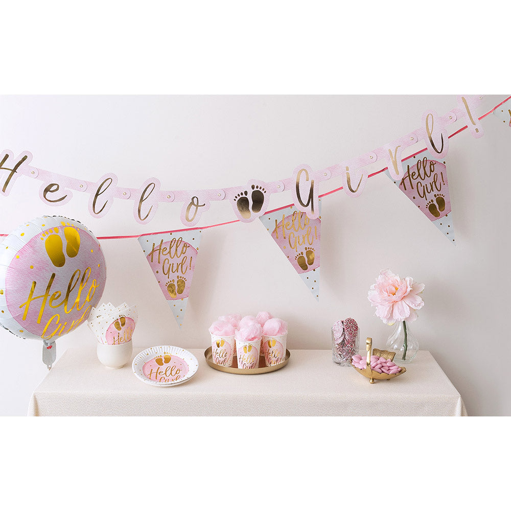 Borden Hello Girl Papier 23cm 10st