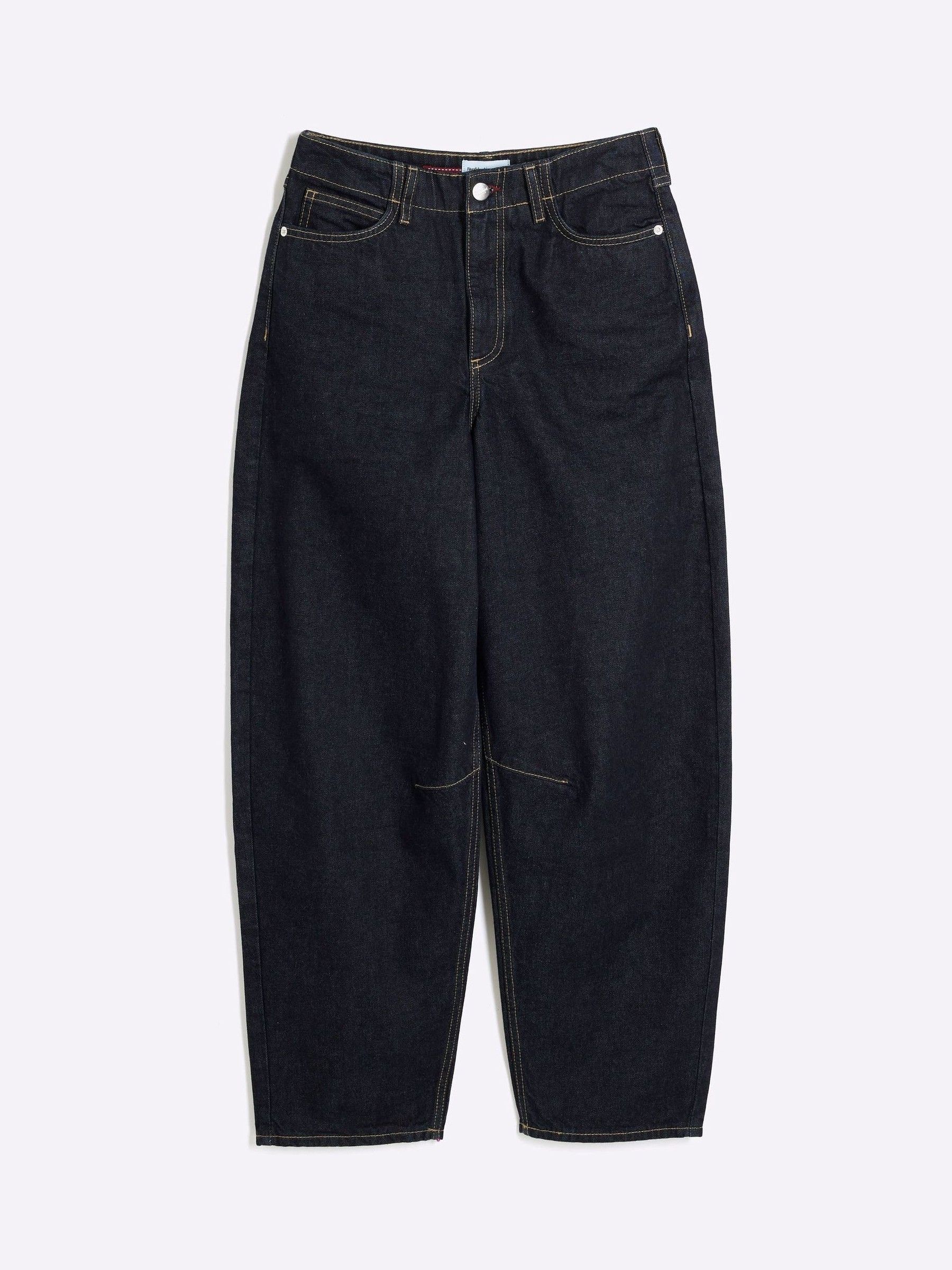 Indigo - River Island Seamed Barrel Jeans