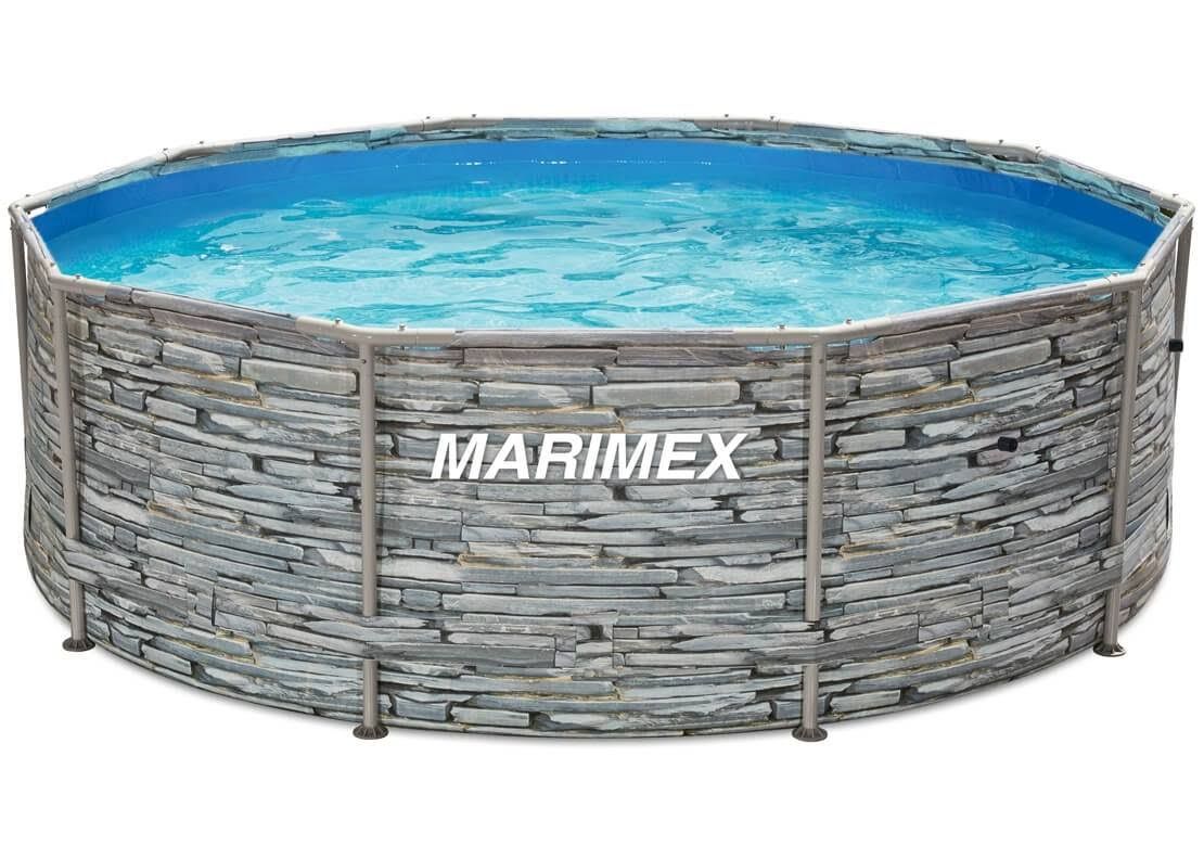 Above-ground pool Framepool Marimex Florida round Ø 366 cm without accessories stone look