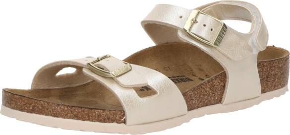 Birkenstock Adjustable Strap Sandals with Buckle Closure Kids White Shoes