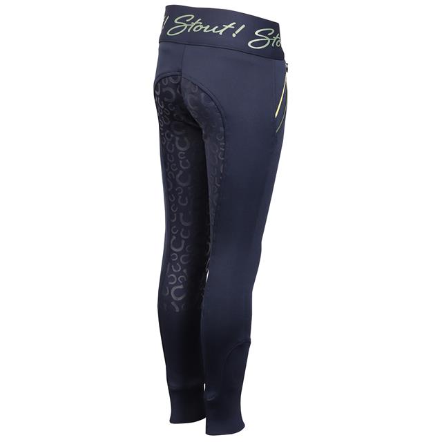 Paardrijlegging Harry's Horse STOUT! Lime Full Grip Kids Donkerblauw