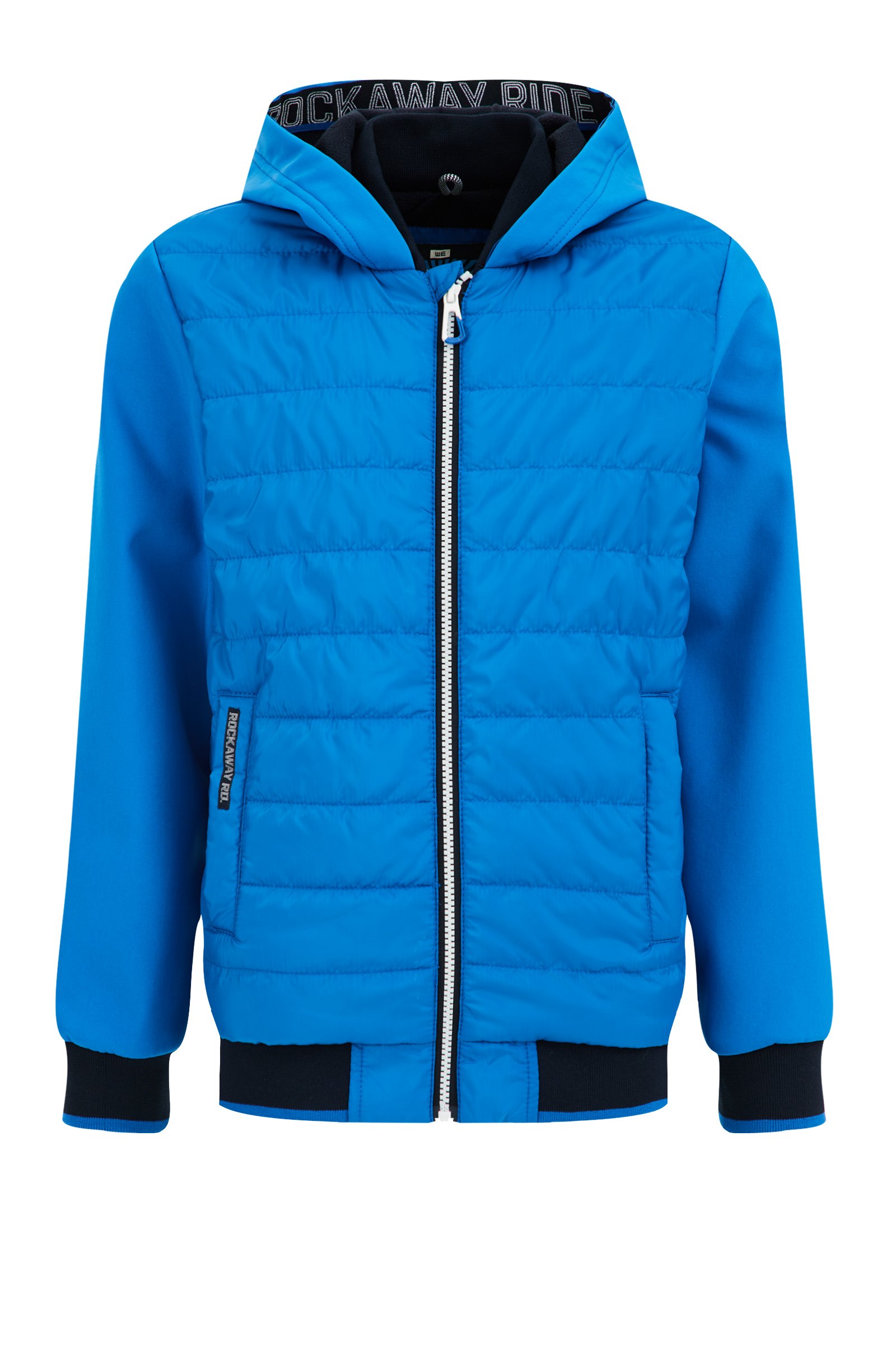 Jongens softshell jack met capuchon WE Fashion IJsblauw
