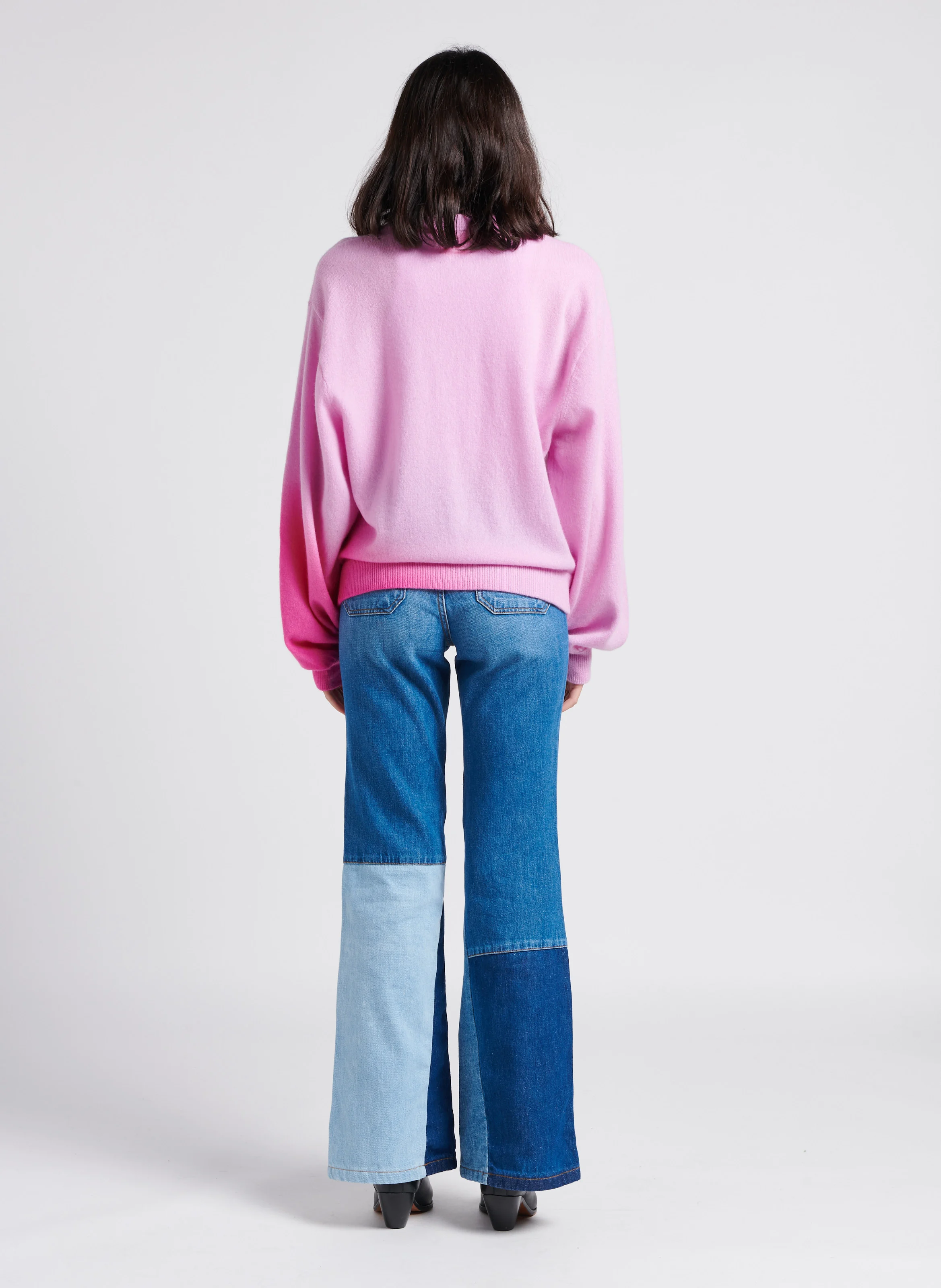 MELLON - Pull col rond en cachemire| Rose