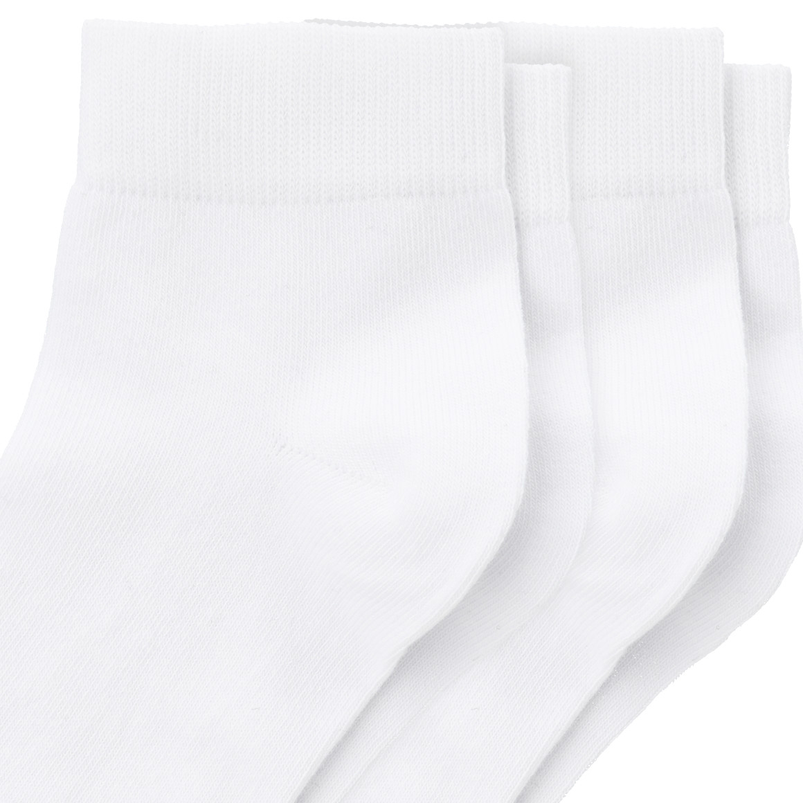 2 Paar Damen Sneaker-Socken unifarben weiss