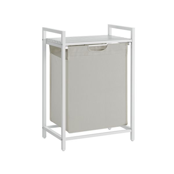 Vasagle Cesto de Roupa Suja 65L 50 x 33 x 72 cm Branco - BLH101W01