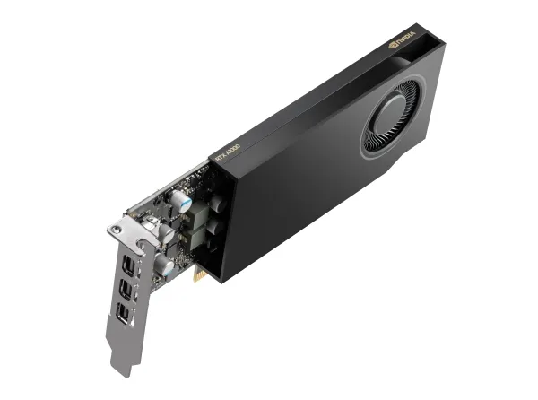 NVIDIA RTX A1000 - Grafikkort - RTX A1000 - 8 GB GDDR6 - PCIe 4.0 x8 lavprofil - 4 x Mini DisplayPort