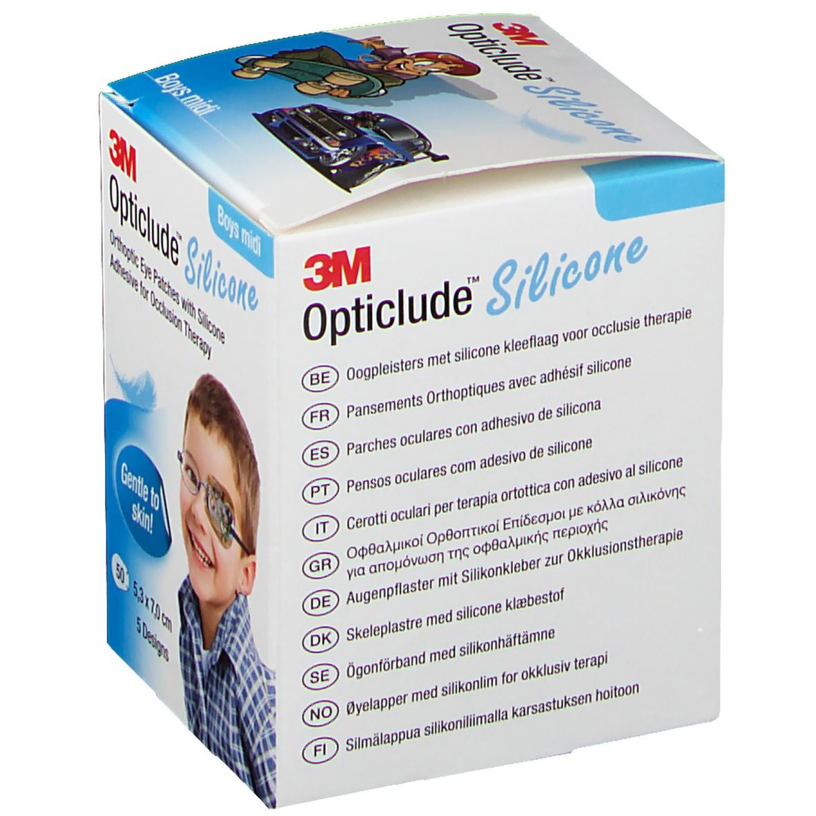 Opticlude 3M Silicone Boys maxi 5,3 x 7 cm