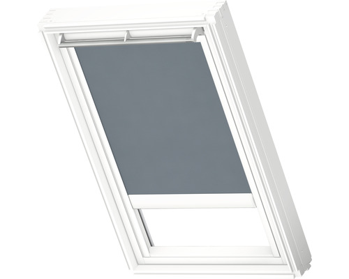 VELUX privacy rolgordijn, blauwgrijs, effen kleur, elektrisch, wit frame, RML C02 4170SWL