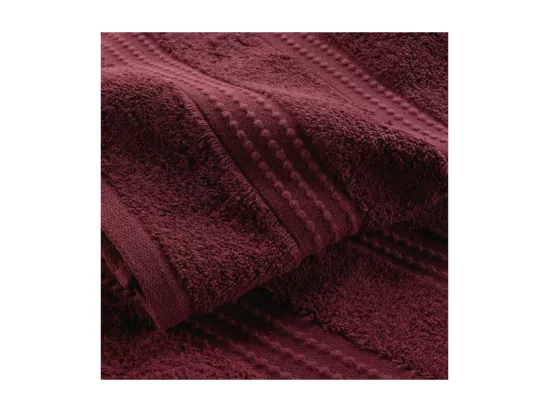 Drap de Bain 90 x 150 cm Excellence Bio Bordeaux - Eponge Unie