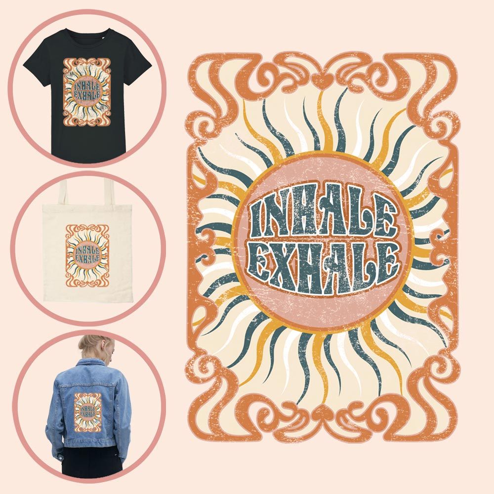 Kleding transfer Inhale Exhale